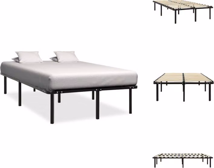 vidaXL Struttura letto in metallo nero 180×200 cm - Letti e strutture letto
