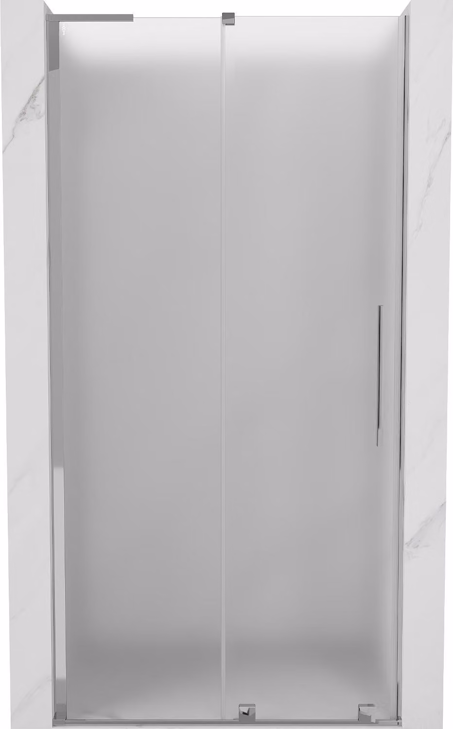 Mexen Velar L porta doccia scorrevole 100 cm, satinato, cromo - 871-100-003-31-01
