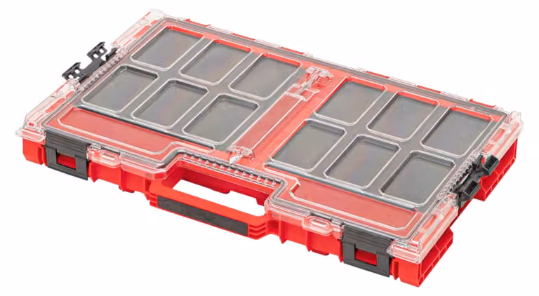 Qbrick System ONE Organiser L 2.0 MFI RED ULTRA HD impilabile 531 x 379 x 77 mm 6 l IP66 con inserto in schiuma