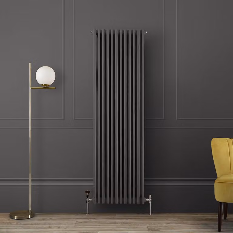 Radiatore di Design Verticale Tradizionale Triplo - Grigio - 1800 x 560 x 100mm