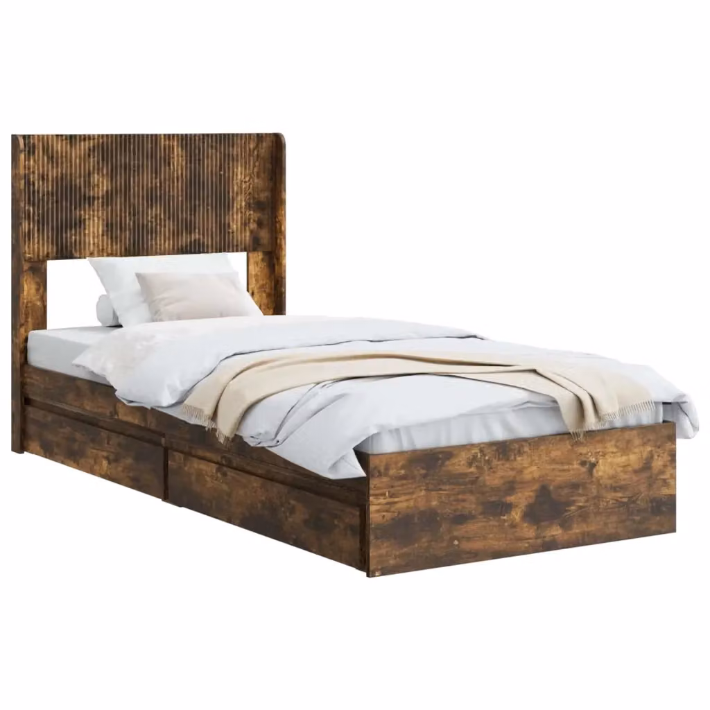 Giroletto con contenitore e testata Rovere Fumo DESIGN IN L/P/H: 140 x 193 x 82 cm – 2