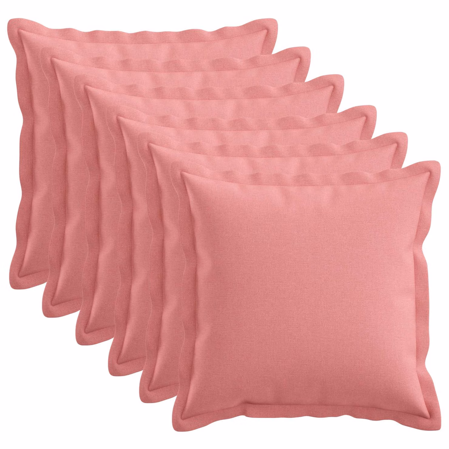 vidaXL Cuscino con cuscino HOUTEN 6 pz Rosa Lino