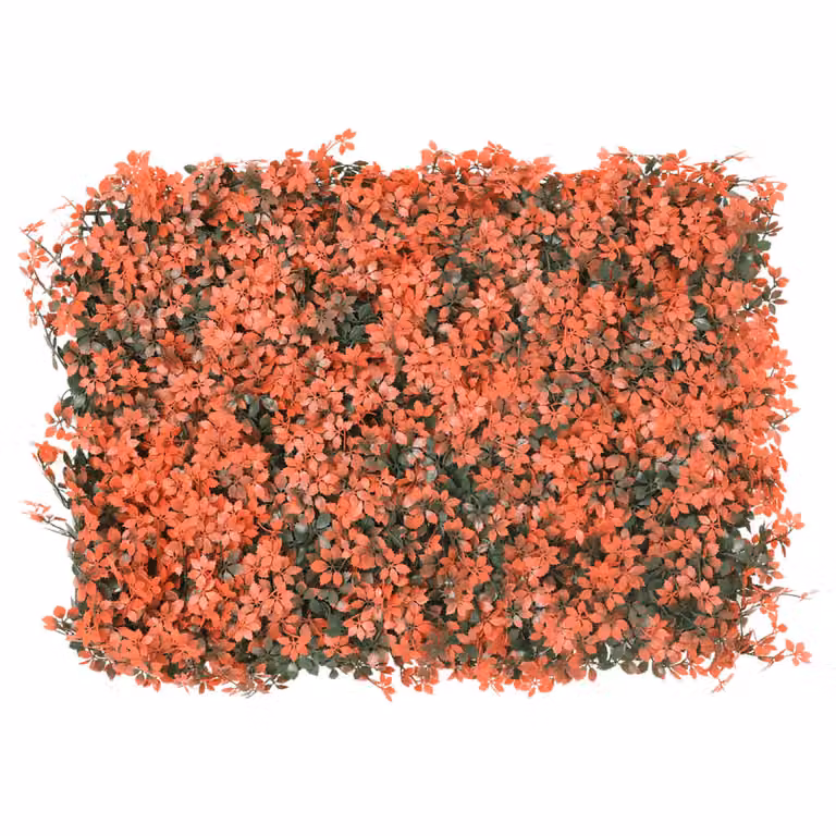 Recinzione Foglie Acero Artificiali 24 pz Rosso Chiaro 40x60cm