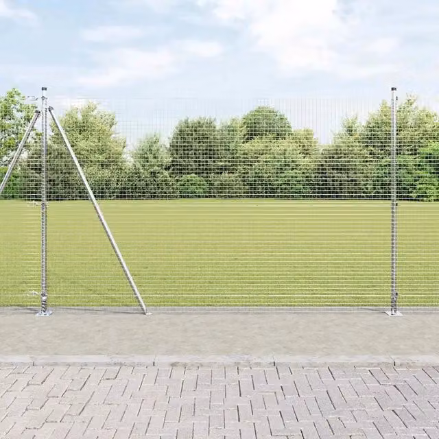Recinzione Metallica Saldato con Base in Cemento 50 x 1,4 m 3352362