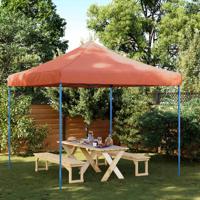 Tenda Party vidaXL in tessuto Oxford color terracotta, L/P/H: 292 x 292 x 315 cm