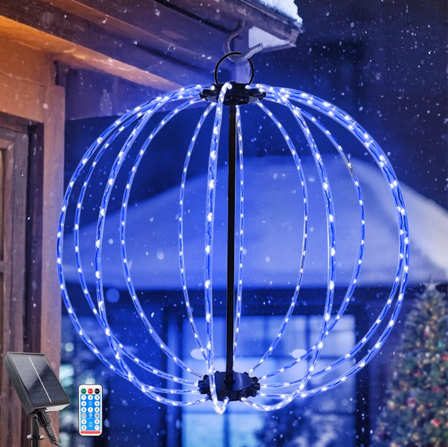 Lanterne solare, 30 cm, 96 LED, 8 modalità, grado di protezione IP65, da appendere