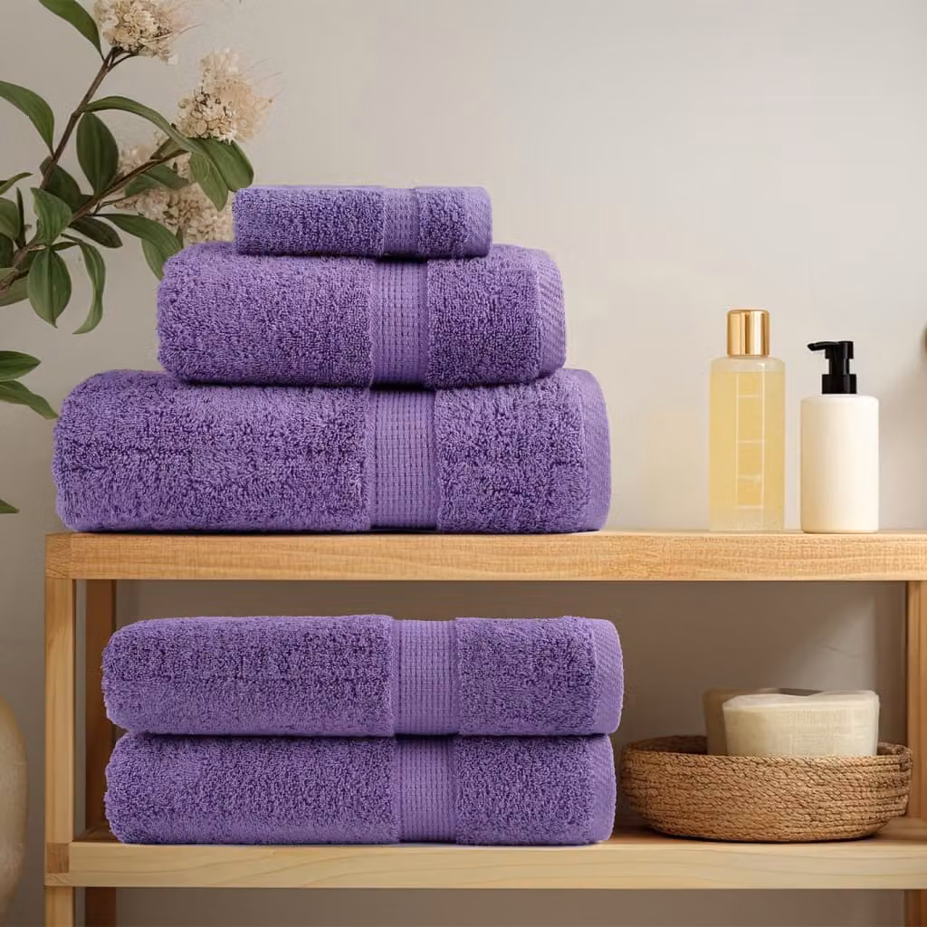vidaXL Asciugamani per Ospiti SOLUND 4 pz Viola 30x50 cm 600 g/m²