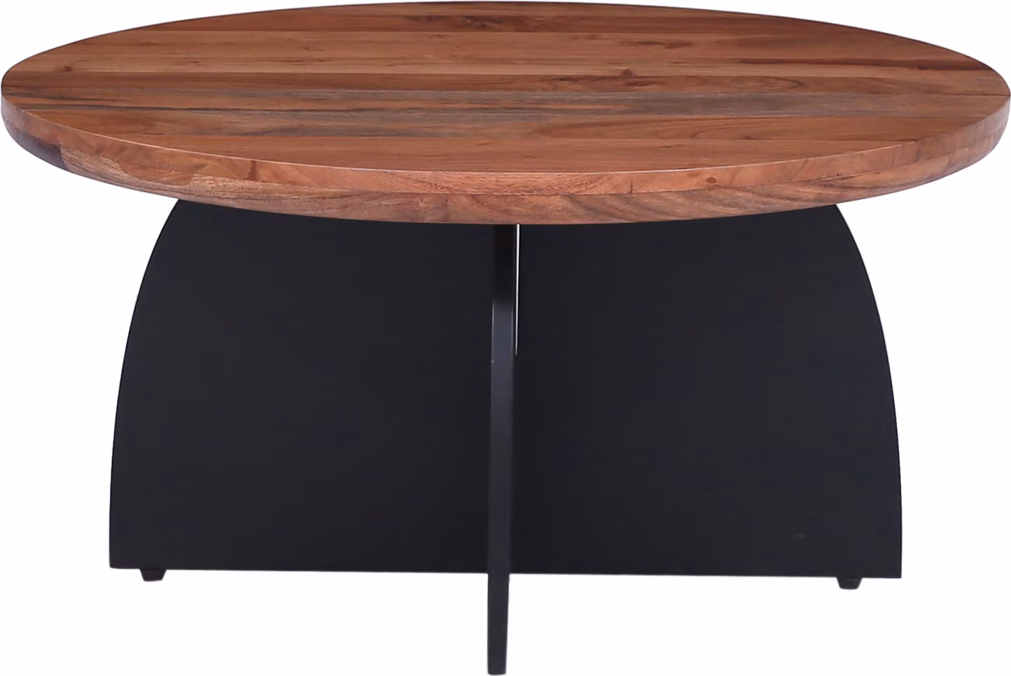 Tavolino rotondo Adeen 90 cm in legno massiccio di mango, fatto a mano