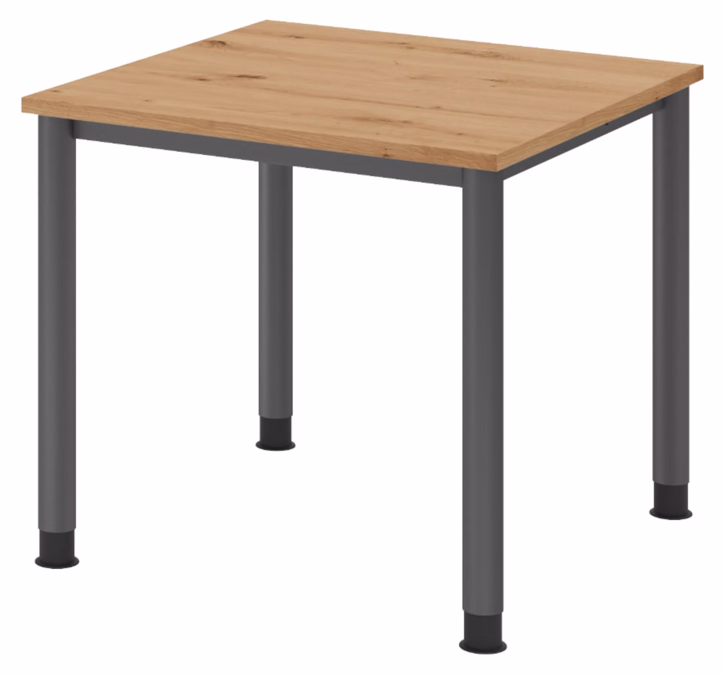 Scrivania bümö Serie H - Finitura: rovere nodato, Dimensioni: 80 x 80 cm, Struttura: grafite