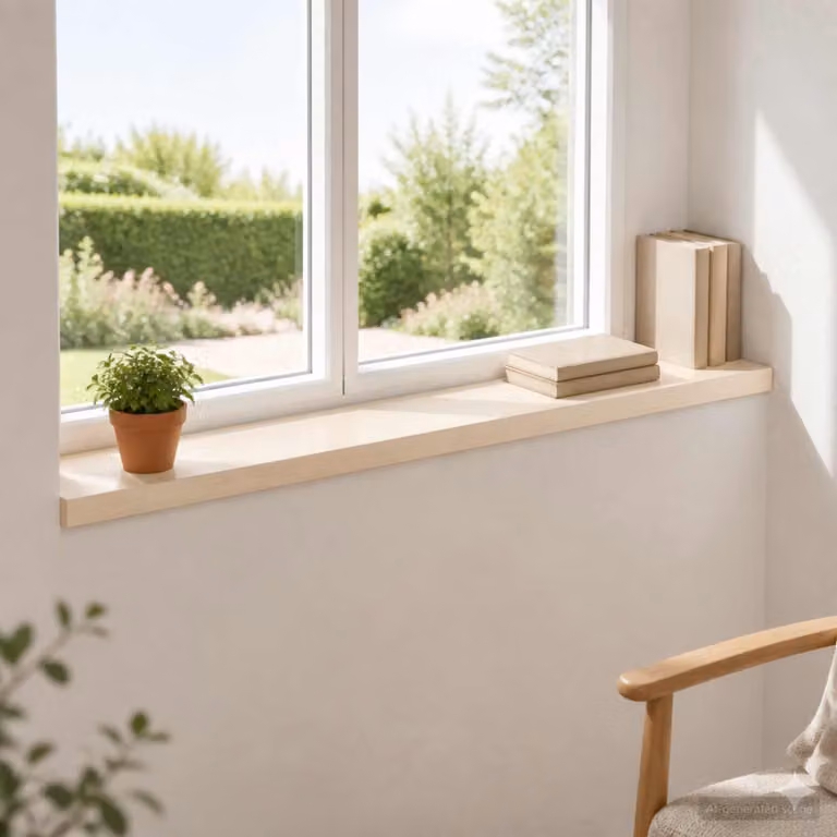 Set di 2 soglie per finestre vidaXL in legno, colore bianco, L 80 x P 15 x H 2 cm