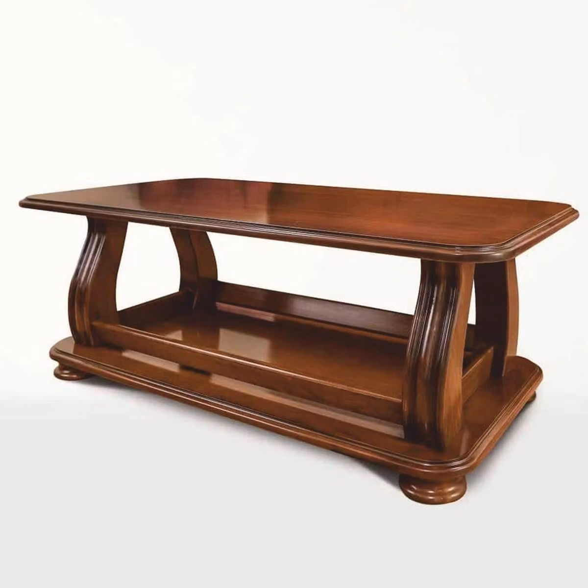 Casa Padrino tavolino barocco in legno massiccio marrone 120 cm - Mobili barocchi