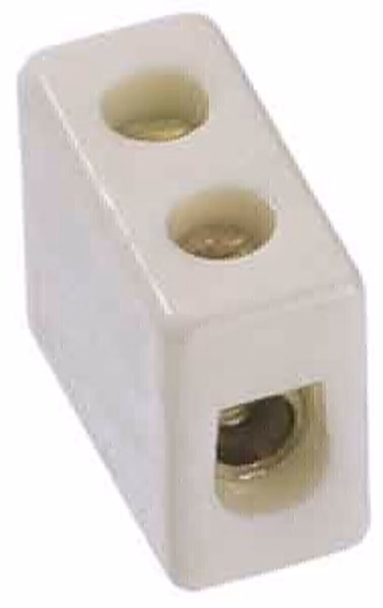 Morsetto in porcellana, bianco, fino a 2,50 mm2, 1 polo - Morsetto 1-p 950.000
