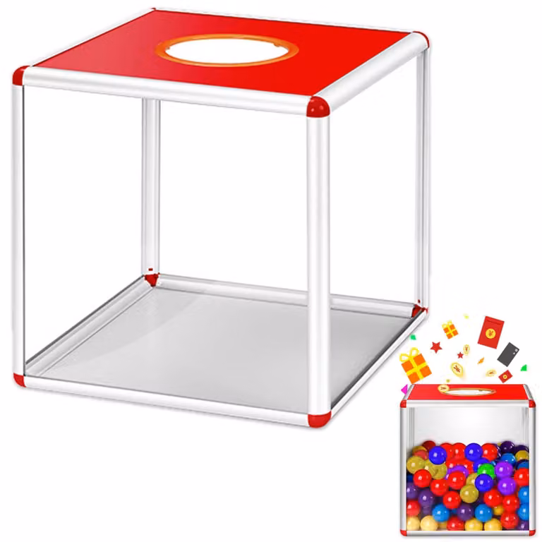 Contenitore in alluminio e acrilico trasparente, dimensioni 25x25 cm