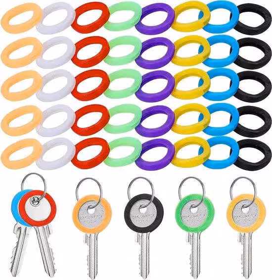 Portachiavi, 40 pezzi, 8 colori