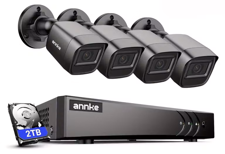 Sistema di sicurezza - Sistema di telecamere - Kit di videosorveglianza - Set di videosorveglianza - Kit di sicurezza - 4 telecamere HD da 2MP