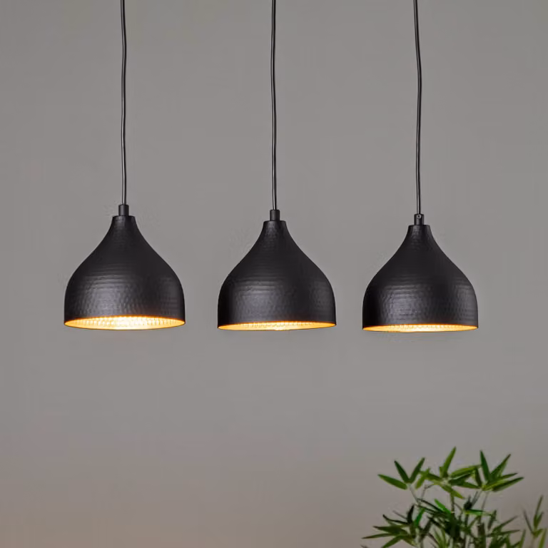 Lampada a sospensione Tattoo 6211 Opviq, dimmerabile, Nero, Soggiorno / Sala da pranzo, Metallo, marocchino / arabo, Lampada a sospensione