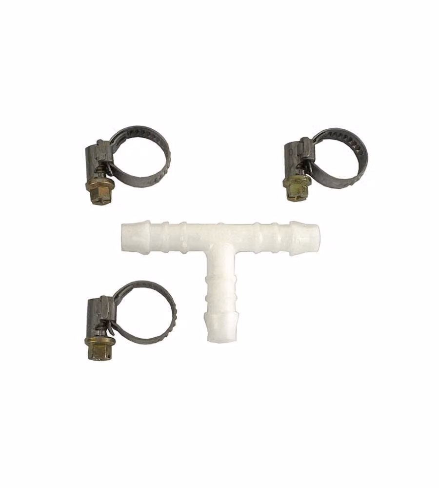 Giunzione per tubi a "T" + 2 fascette - 4 mm = 5/32