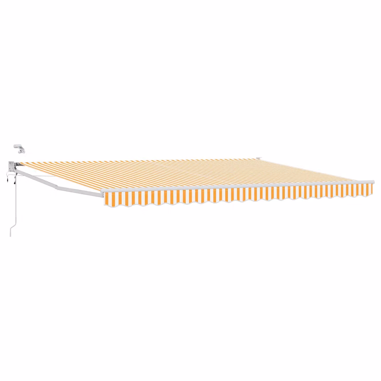 Tettuccio elettrico retrattile vidaXL arancione e bianco, L: 4,5 m x P: 3 m
