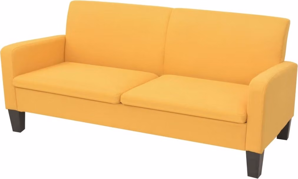 Set Divani 2 pz in Tessuto Giallo