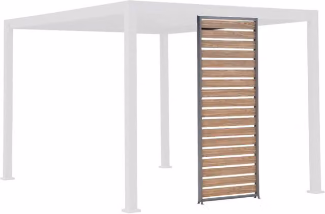 Paravent semi-trasparente Sweeek in alluminio, colore antracite, H: 236 cm, L: 100 cm, P: 93 cm