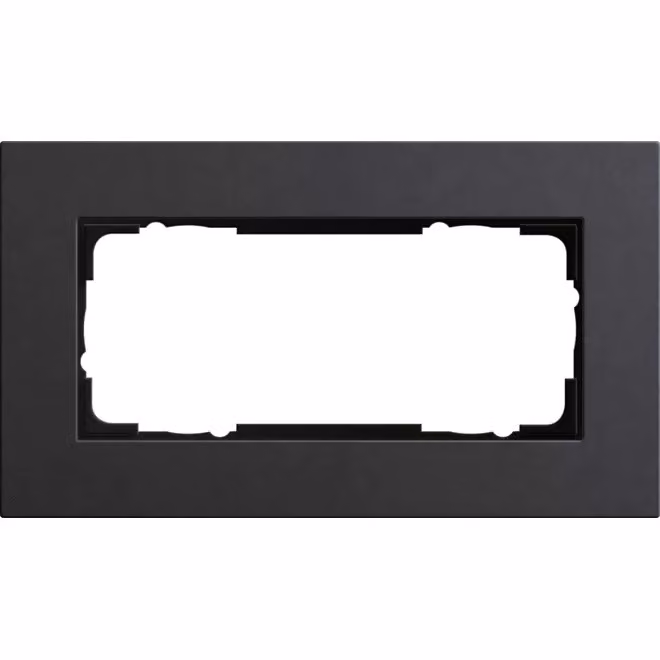 Cornice di copertura Gira a 2 moduli senza barra centrale Gira Esprit Lin.Mplx.Antracite 1002226