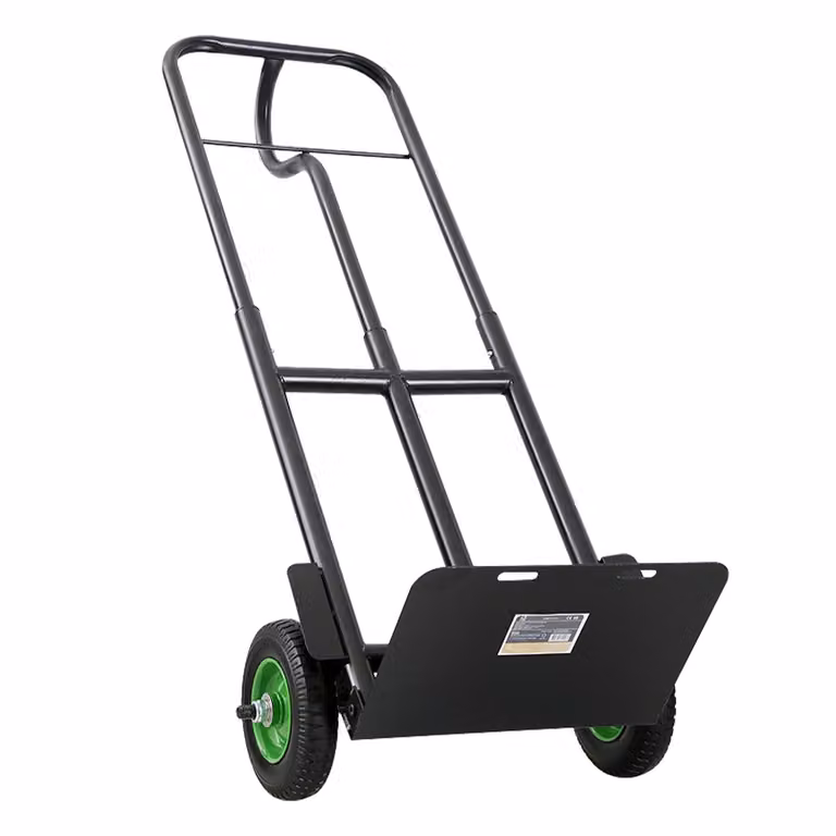 SevenComfort Carrello a mano pieghevole con ruote in gomma dura, portata fino a 150 kg, carrello da trasporto, carrello impilabile, carrello, nero
