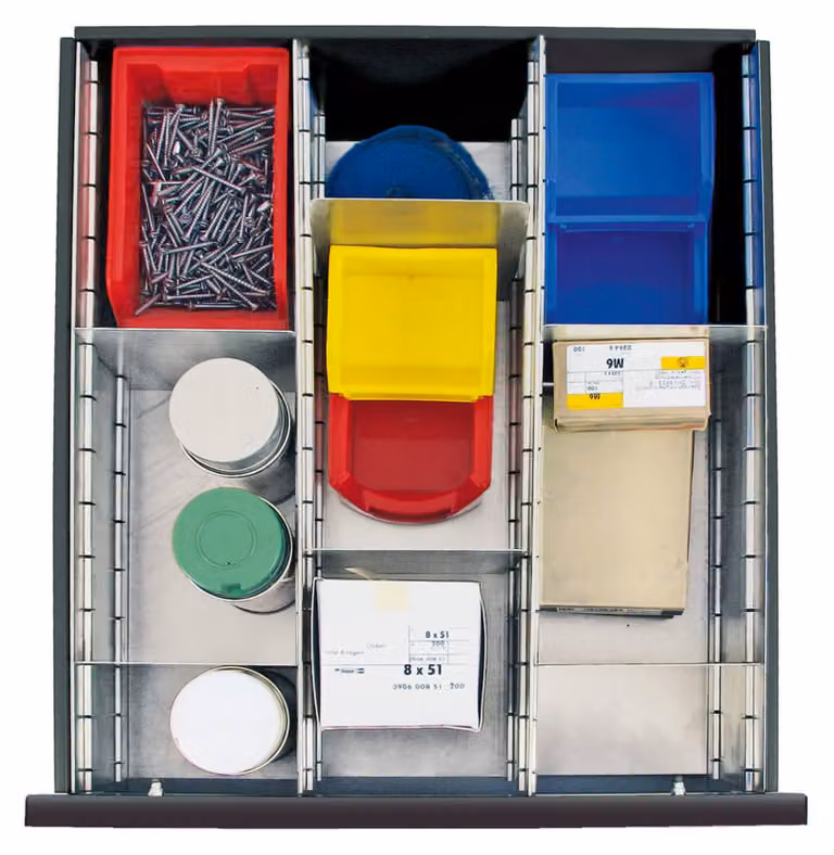 Set di divisori Stumpf, altezza 200 mm, 9 pezzi