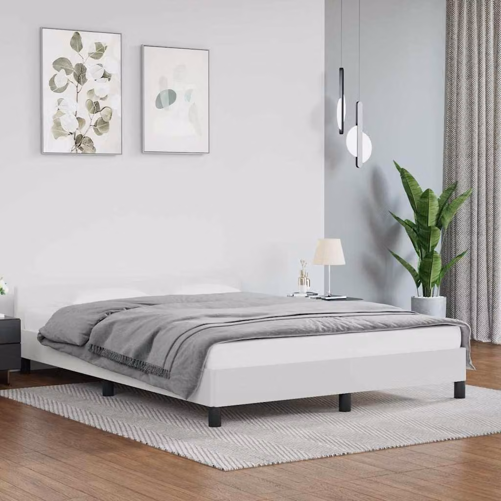 Giroletto con testiera imbottito vidaXL Bianco L/P: 140 x 190 cm