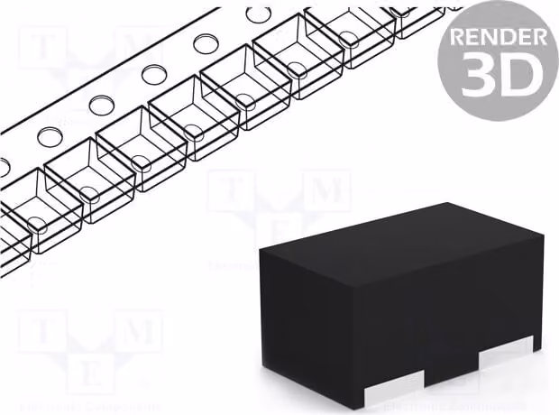 3x Diodo: TVS 40W 6V 2A Bidirezionale, confezione DFN2, modello AOZ8831DI-05. Diodo bidirezionale