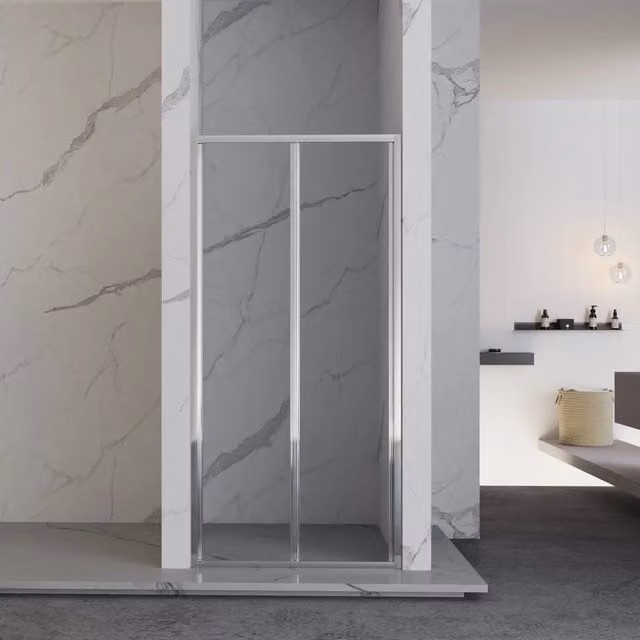 Porta Pieghevole 77-81x185h 4mm Cromato - Volta