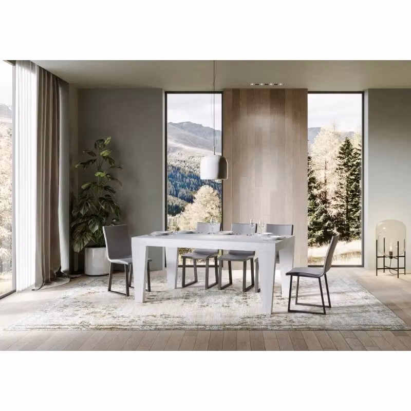 Tavolo allungabile moderno Itamoby Bianco Frassino L: 90 cm, P: 160-420 cm – 2
