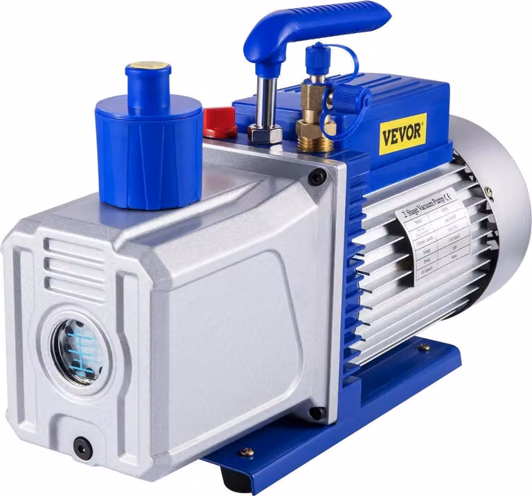 Pompa a vuoto a 2 stadi da 10 CFM, pompa a vuoto refrigerante da 1 HP, climatizzatore a doppio stadio per il congelamento di alimenti, imballaggio, riparazione di automobili, evacuazione sottovuoto (VP280)