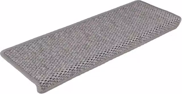 Tappeti Autoadesivi Scale Aspetto Sisal 30 pz | Gradini per Scale 65x21x4cm Argento