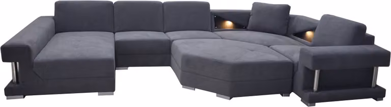 Eck Sofa Couch Polster Ecke Wohn Zimmer Landschaft Designer CouchenTextil A1131