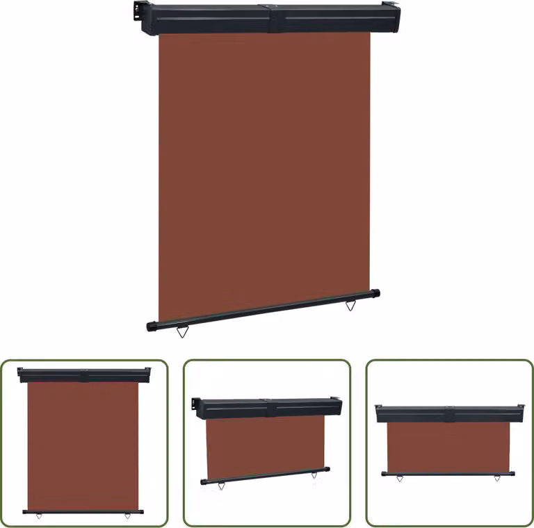 The Living Store Tenda da sole laterale per balcone 145x250 cm Marrone