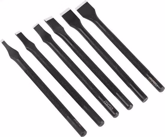 Set di punzoni per la lavorazione della pelle - 6 pezzi - Utensili per la lavorazione della pelle - Attrezzi manuali per la lavorazione della pelle - Set di punzoni per la pelle