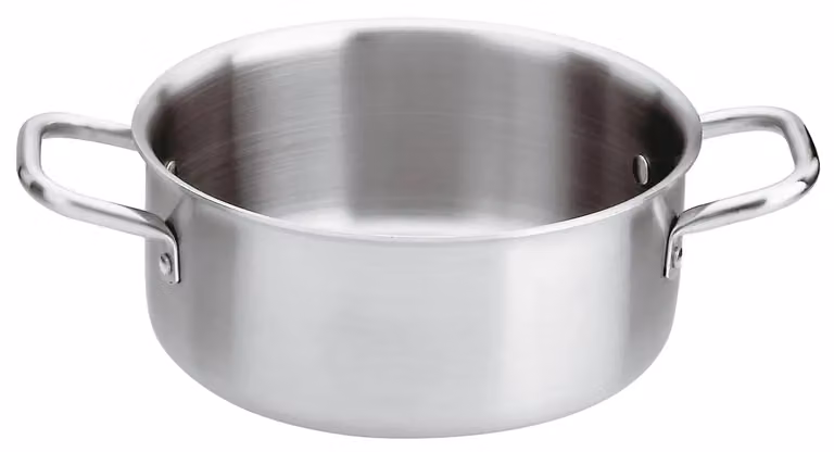 Casseruola Bassa Serie 2500 3-Ply in trimetallo inox-alluminio-inox per induzione, diam.20cm