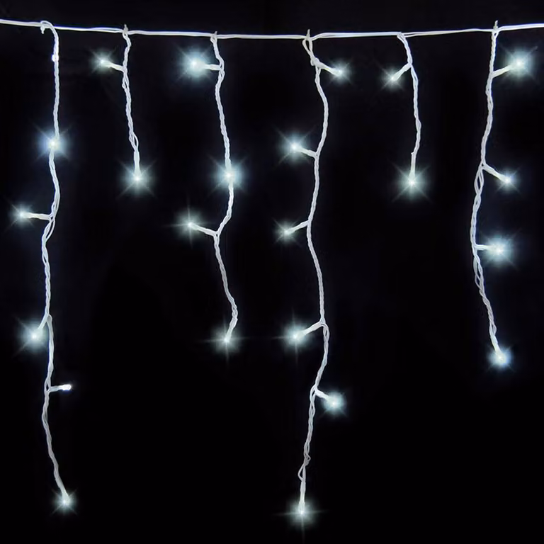 LED pioggia di ghiaccio luci fiabesche LED luci fiabesche pioggia di ghiaccio : bianco freddo : 4,2 m