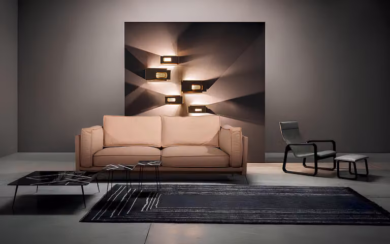 Sofa Dreisitzer Couch Polster Design Moderne 3er Sitz Sofas Zimmer Möbel Braun