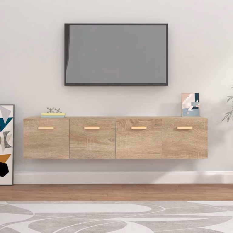 Set di 2 mobili da parete vidaXL in legno Rovere Sonoma, L 80 cm x P 35 cm x H 36,5 cm