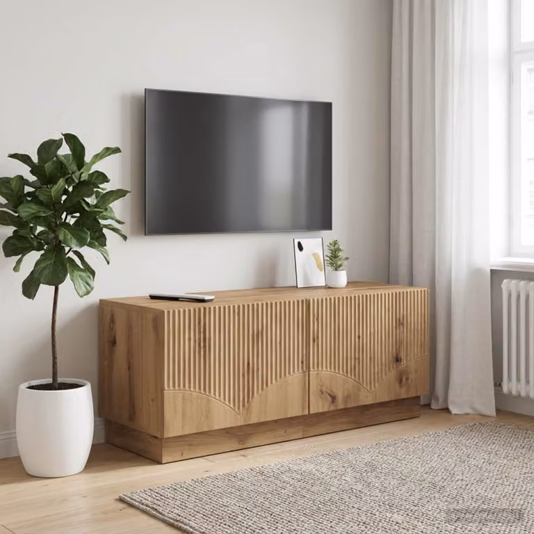 Mobile TV vidaXL in legno ingegnerizzato rovere color marrone per soggiorno