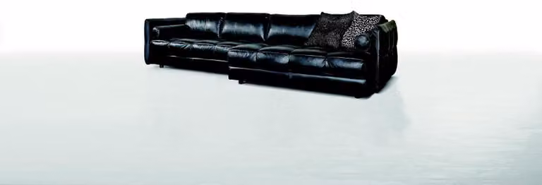 Moderne Couch Luxus Ecksofa Polstermöbel Wohnzimmer L-Form Design Schwarz Leder