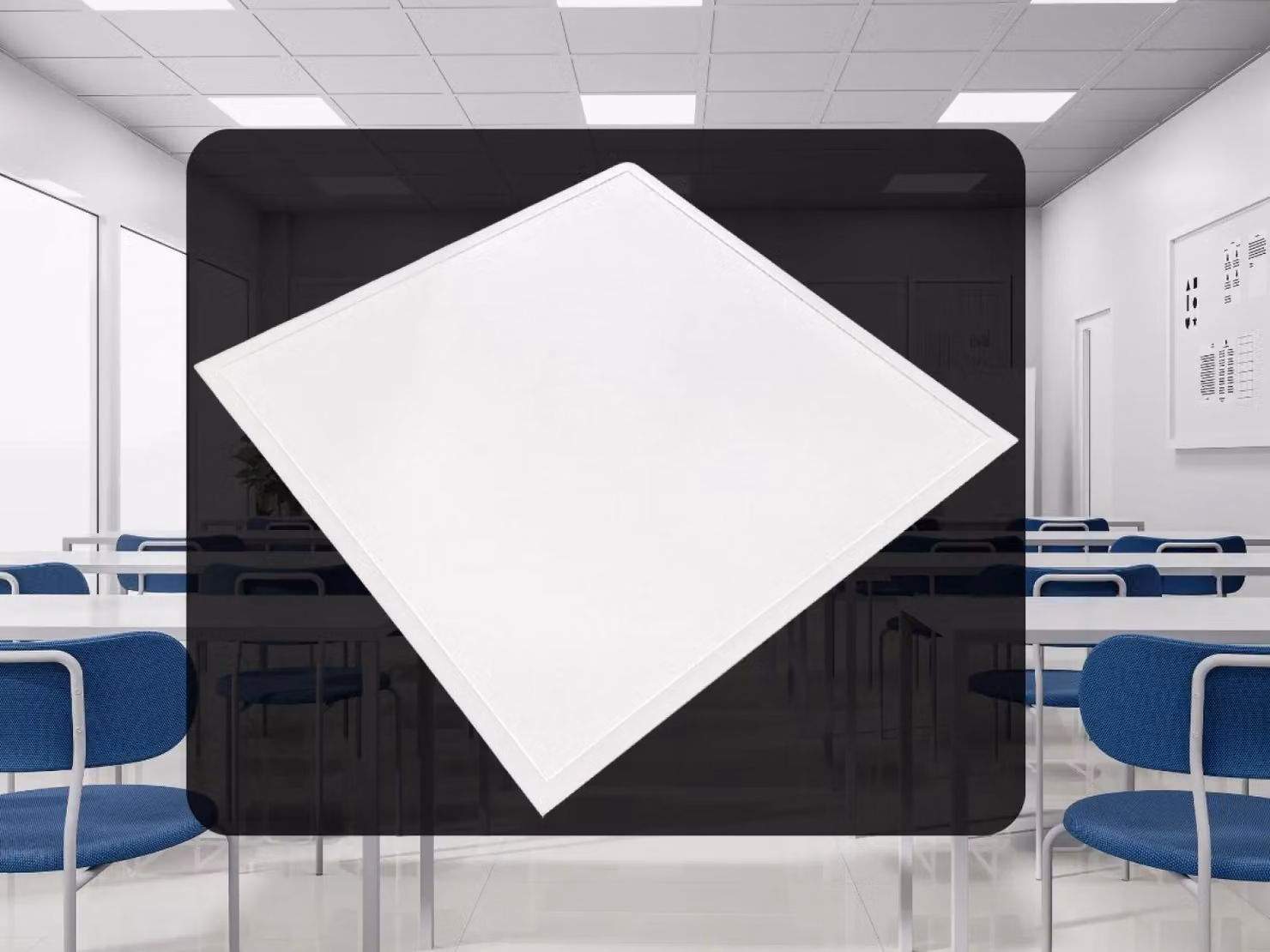 Pannello a LED retroilluminato, 40W, 595x595 mm, tecnologia SMD, 4000K, bianco, UGR19 - PL5224U