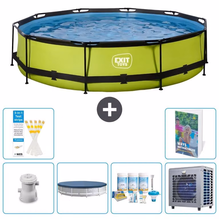 Piscina gonfiabile rettangolare - 360x76 cm - Set da 5 pezzi - Modello S264