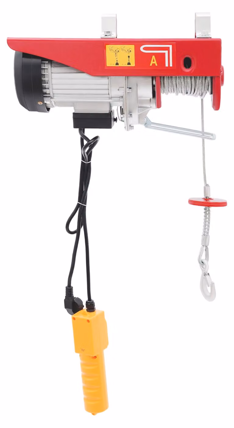 Cavo di sollevamento elettrico, portata 800 kg, doppia modalità di sollevamento, rosso