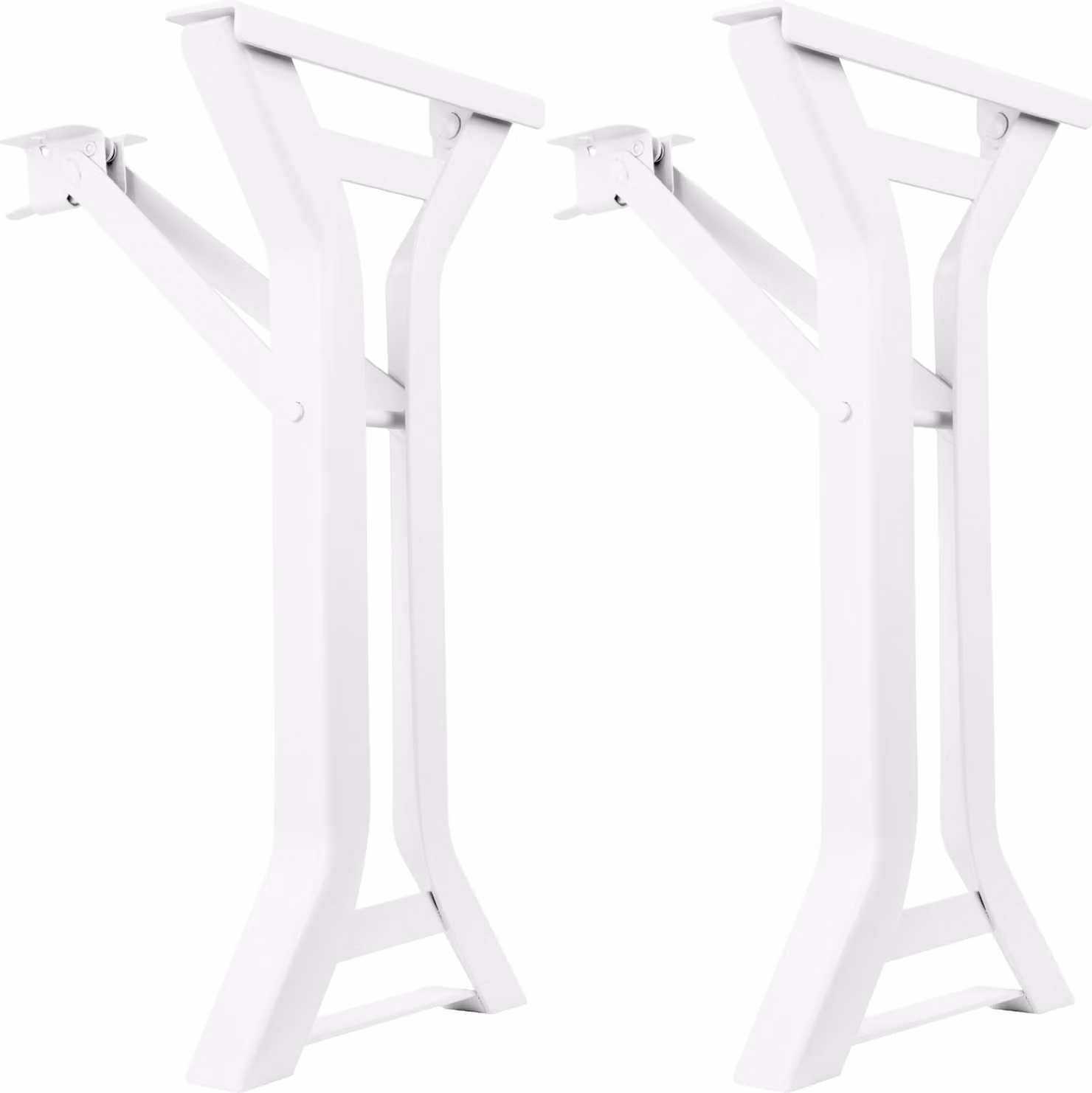 Natural Goods Berlin telaio per tenda da birra Y-FORM, set per tenda da birra fai da te, telaio per tavolo pieghevole, telaio per panca, set per tendone, inossidabile, 2 pezzi, H43 x L23cm - panca, bianco