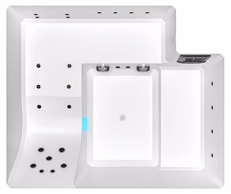 Whirlpool Relaxpool Massagebecken Whirlwanne Entspannungsbad 210x180 cm