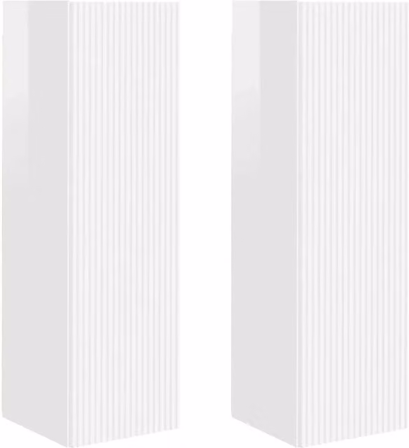 Mobile TV a parete moderno HELLOSHOP26 in legno composito bianco con vano contenitore L/P/H: 100 x 31 x 30 cm