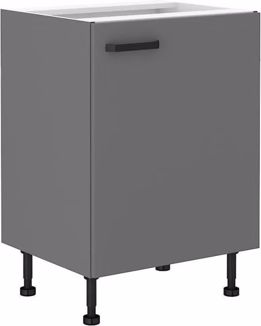 Mobiletto inferiore a un'anta NELJA - larghezza 60 cm, antracite