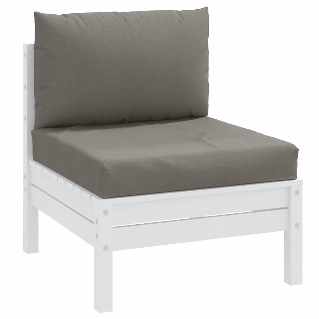 Set di 2 cuscini per pallet vidaXL in tessuto resistente ai raggi UV, colore grigio, L 60 x P 60 x H 9,5 cm